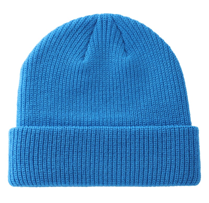 Connectyle Classic Men's Warm Winter Hats Acrylic Knit Cuff Beanie Cap Daily Beanie Hat (Bright Blue) - Image 1