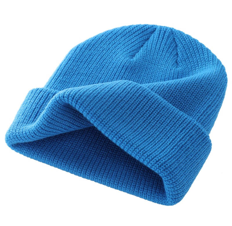 Connectyle Classic Men's Warm Winter Hats Acrylic Knit Cuff Beanie Cap Daily Beanie Hat (Bright Blue) - Image 5