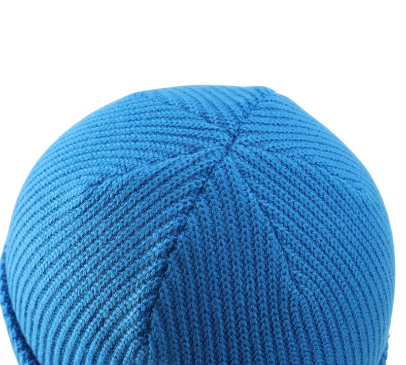 Connectyle Classic Men's Warm Winter Hats Acrylic Knit Cuff Beanie Cap Daily Beanie Hat (Bright Blue) - Image 4