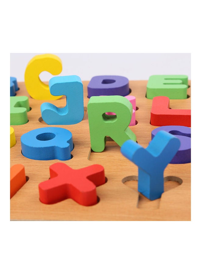 NIBEMINENT Alphabet And Numbers Wooden Educational Puzzle Board - Image 2