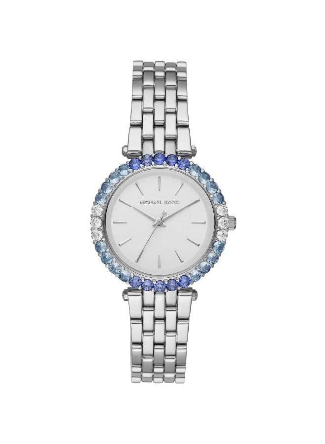 Michael Kors Women Michael Kors MK4516 Ladies Darci Watch with Blue and White Stones - Image 1