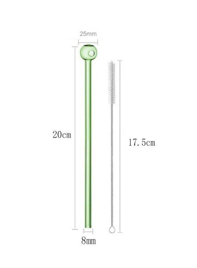 8-Pack Reusable Glass Drinking Straws with 2 Cleaning Brushes – Shatter-Resistant, Dishwasher Safe, Eco-Friendly – Ideal for Juice, Cocktails, Coffee, Family Gatherings & Parties  - Image 3