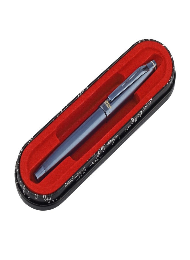 Oliver Corbet Matte Blueberry Fountain Pen – Brass Body | Iridium Tip | Premium Matte Blueberry Finish | Ink Cartridge | Gift T-Box Included - Image 5