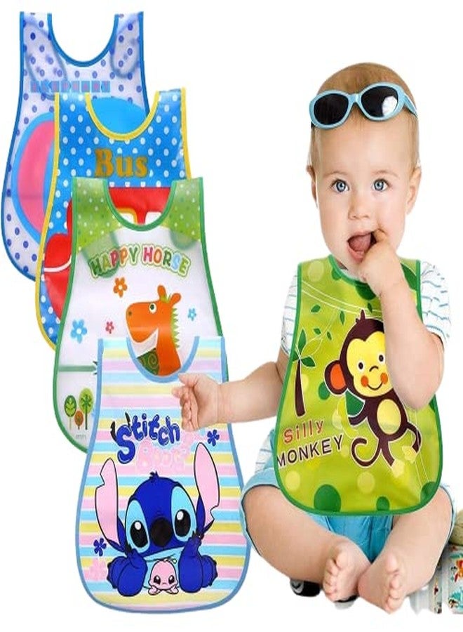NAVYZONE Navy Zone Baby Bibs For Feeding & Weaning Babies | 0-2 Year Babies| (waterproof Bibs - Pack of 6) - Image 1