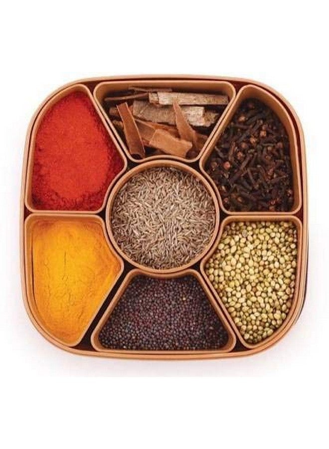 DDecora Plastic Masala Rangoli Box - 7 Sections - 700 ml, 1 Piece, Multicoloured - Image 2