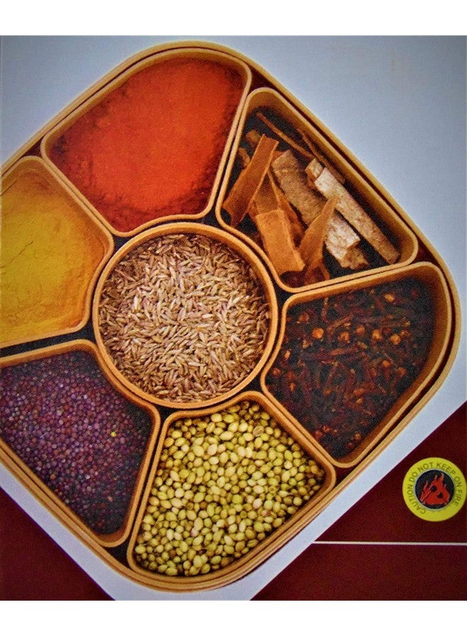 DDecora Plastic Masala Rangoli Box - 7 Sections - 700 ml, 1 Piece, Multicoloured - Image 5