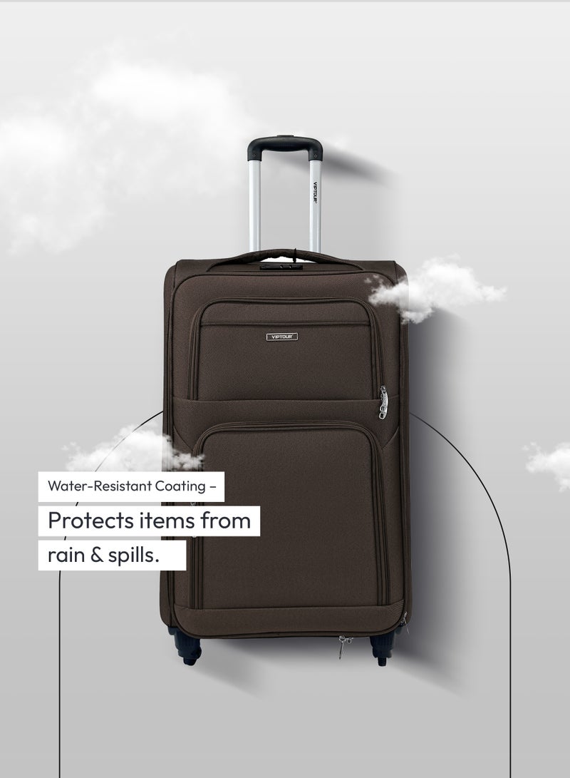 فيبتور مجموعة حقائب سفر متينة من القماش مكونة من 4 قطع مع عجلات دوارة - Image 5