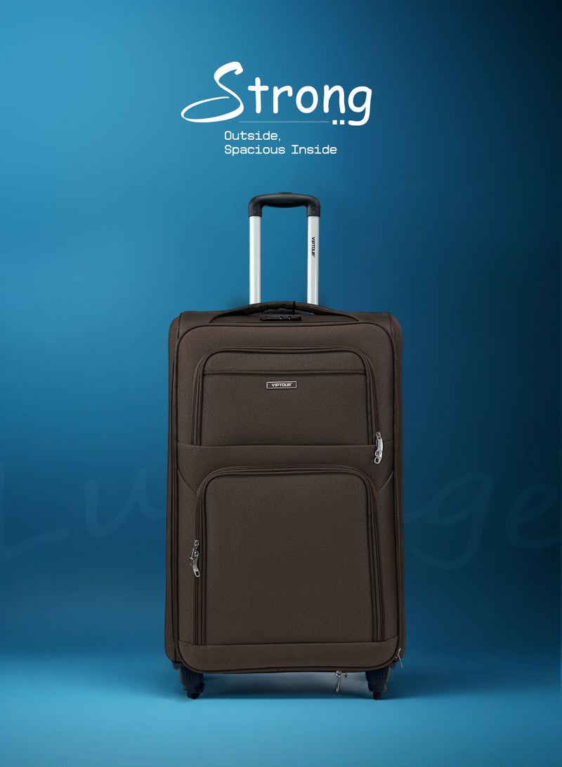 فيبتور مجموعة حقائب سفر متينة من القماش مكونة من 4 قطع مع عجلات دوارة - Image 3