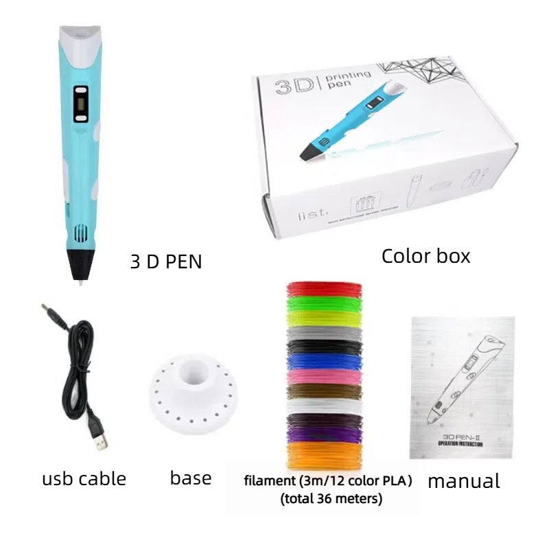 The Second Generation Of 3D Printing Pen With 3 Meters 12 Color Consumables 36 Meters E-Commerce 3D Pen E-Commerce Products - Image 3