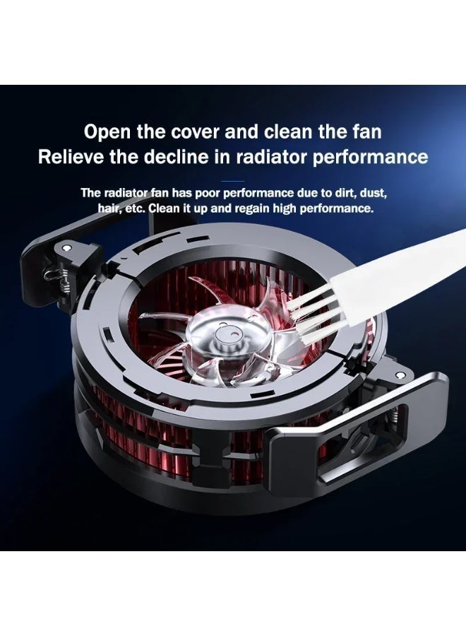 MEMO CX08 Pro Mag-Safe Cell Phone Cooling Fan Pad, Phone Cooler for Gaming Portable iPhone Cooling Case Fan with RGB Light, Ventilador Keep Phone Cool in Car or Hot Weather for iPhone/Android/Tablet/iPad Series - Image 4