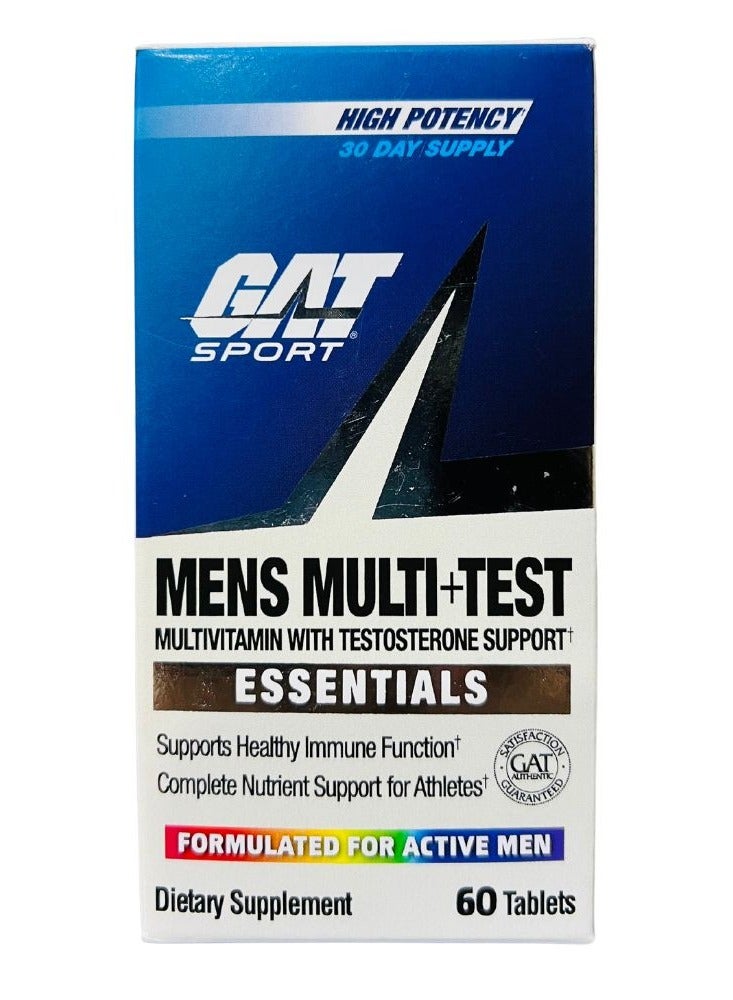 GAT SPORT Mens Multi Plus Test Multivitamin 60 Tablets - Image 1