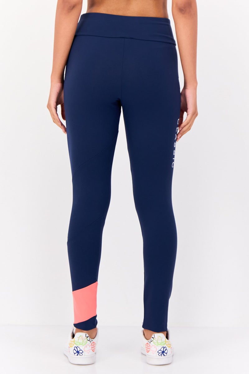 Reebok Women Sportswear Fit Training Leggings, Navy - Image 3