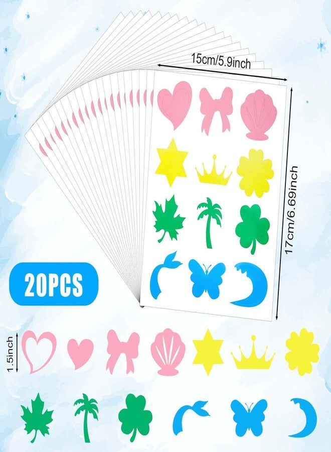 XIHIRCD 240pcs Tanning Stickers, 12 Styles Tanning Sunbathing Stickers Self-Adhesive Tan Stickers Sun Bed Stickers Tanning Bed Stickers for Girl Body Summer Beach Party Indoor Outdoor - Image 2