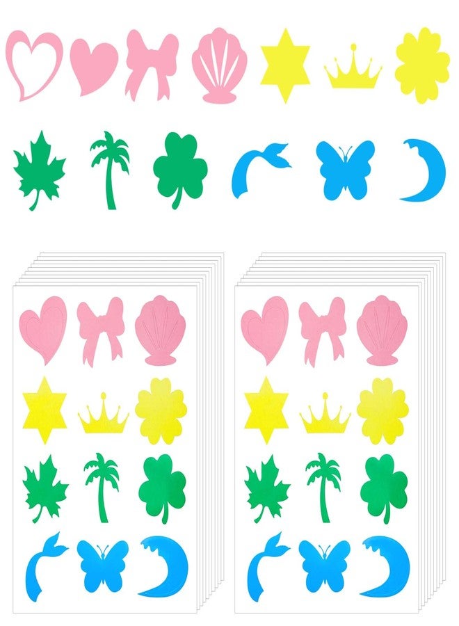 XIHIRCD 240pcs Tanning Stickers, 12 Styles Tanning Sunbathing Stickers Self-Adhesive Tan Stickers Sun Bed Stickers Tanning Bed Stickers for Girl Body Summer Beach Party Indoor Outdoor - Image 1