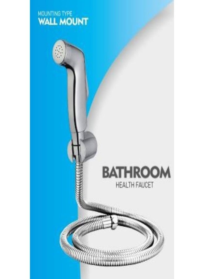 BATHONIX Hindwarre Chrome Finish Health Faucet with 1.0 meter SS-304 Hose Pipe and ABS Hook (Set of 1) - Image 3