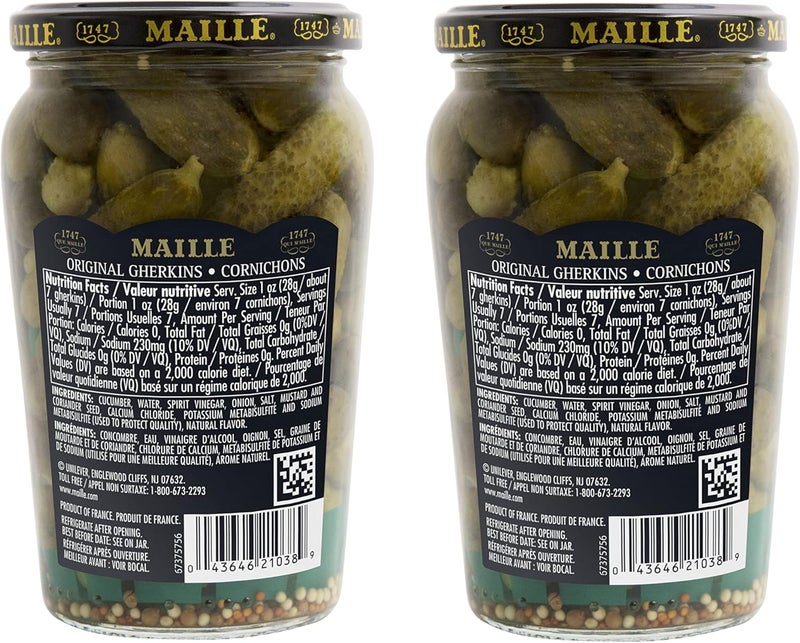 Maille Original Cornichons Gherkins - 2 Count Jar (13.5 oz each) - Image 4