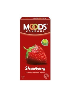 Moods Moods Strawberry Condoms (12 Condoms)  - Image 2