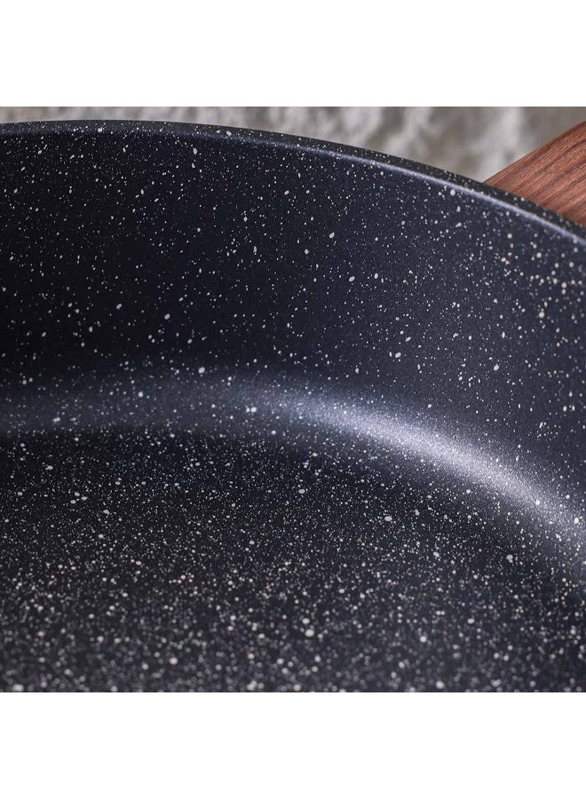 DANUBE HOME Chef's Delight Bistro Shallow Pot with Lid – Non-Stick Cooking Pot for Gas & Electric Stove – Deep Frying Pan for Kitchen, Stew, Curry, Pasta, Food Prep 28x8cm - Brown - Image 4