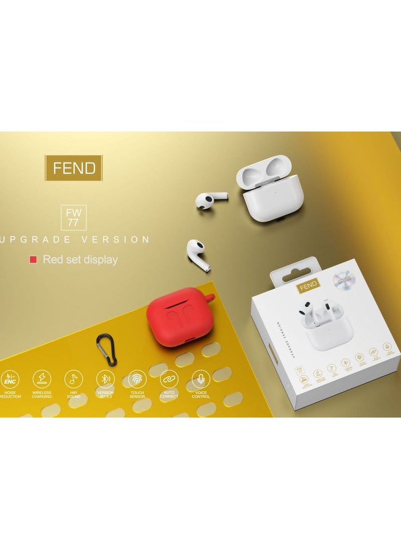 FEND - FW77 High Bass Bluetooth Earbuds With Touch Sensor, Volume Control and Noise Reduction Designed For Samsung Galaxy S22 Plus - Image 1