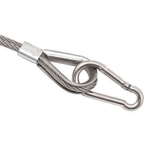 PHITUODA 4Pack 2.75 inch Flag Pole Snap Clip Hooks Flagpole Attachment Spring Snap Hook Stainless Steel Carabiner Clips Heavy Duty Quick Link Carabiners for Indoor & Outdoor, Silver - Image 3