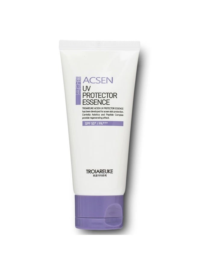 ACSEN UV Protector Sun Essence 1.69 Ounce, SPF50+ PA+++ Daily Facial Safe Sunblock Sunscreen Lotion Oil Free for Sensitive Acne Skin Moisturizer
