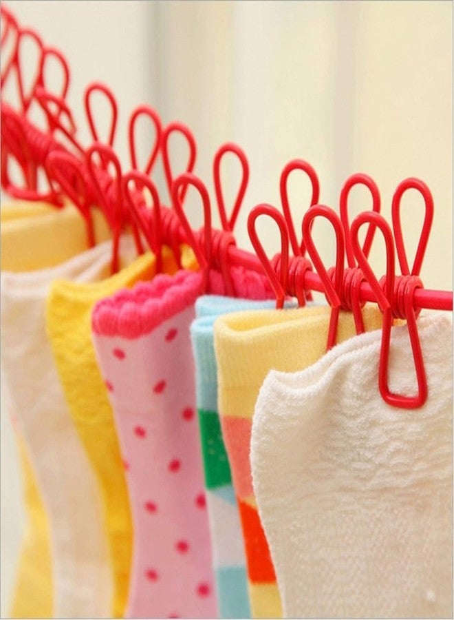 Winberg Cloth line Elastic Rope with Clip 12 Clip Pack of 2 Rope Combo Offer RPCP-002 - Image 2