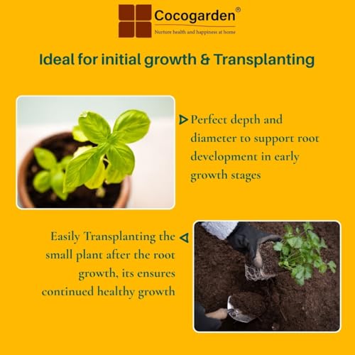 cocogarden 5 Inch Plastic Nursery Pot for Plants (Black, Pack of 6), Round Planters with Drainage for Flowers, Herbs & Saplings, Indoor and Outdoor, Balcony use - Image 5
