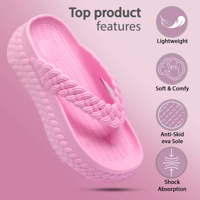 Face Pink Flip Flops for Her - Image 3