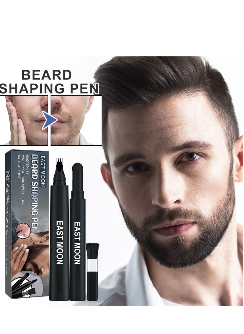 East Moon Three-in-one beard filler pen, beard powder and beard brush  - Image 1
