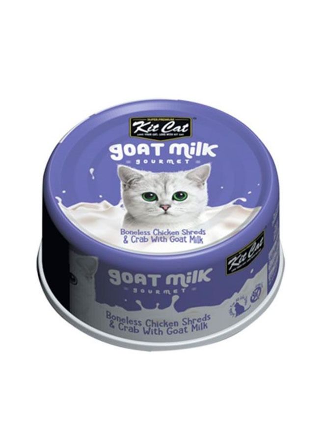 Kit Cat KitCat Boneless Chicken Shreds & Crab With Goat Milk 70g