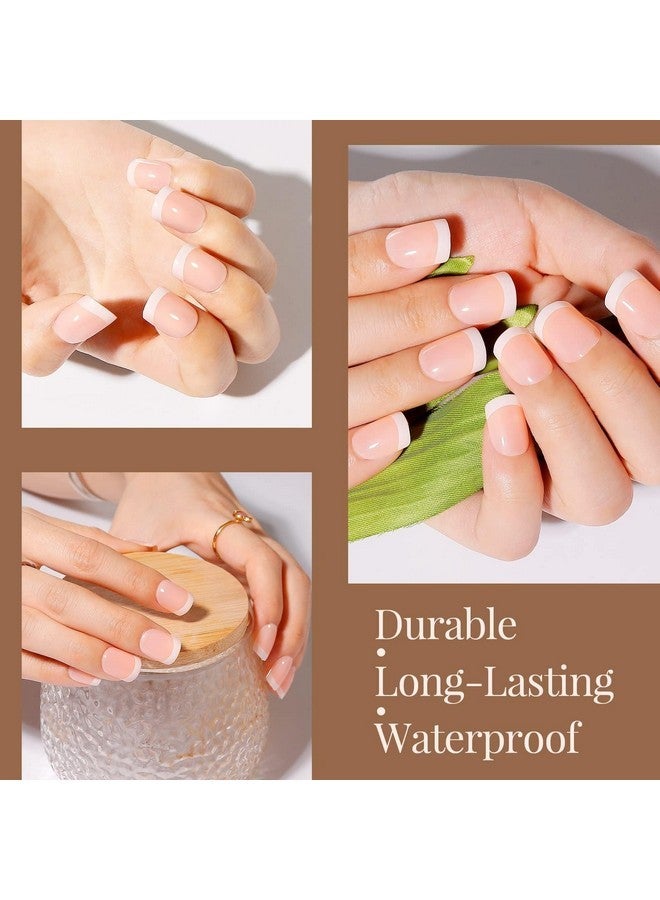LIARTY 480 Pcs Press On Nails Short, French Tip False Nails Manicure, 12 Size Acrylic Full Cover Artificial Fake Nails, Natural  - Image 5