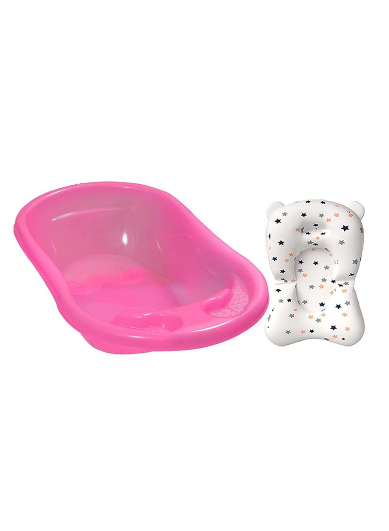 STAR BABiES Sunbaby Buy 1 Get 1 (Sunbaby Splash Bathtub with Baby Cushion) - Pink - Image 1