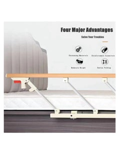 Cool Baby COOLBABY Bed Rails For The Elderly Safety Foldable Bedside Armrests Auxiliary Handles Foldable Bed Crutches Guardrails For The Elderly Adjustable Railings Anti-fall Sleep Bumpers  - Image 2