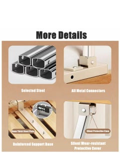 Cool Baby COOLBABY Bed Rails For The Elderly Safety Foldable Bedside Armrests Auxiliary Handles Foldable Bed Crutches Guardrails For The Elderly Adjustable Railings Anti-fall Sleep Bumpers  - Image 3