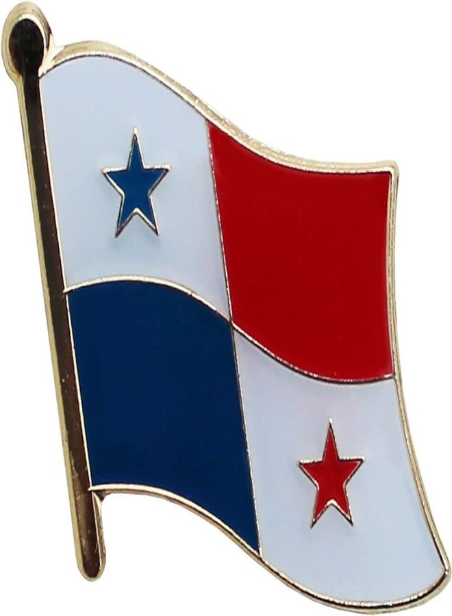 Flagline Panama Flag Die-struck Metal Single Lapel Pin with Butterfly Clasp Closure - Image 1