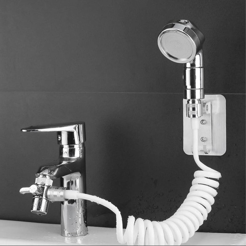 Deoxys Hand Shower Set External Sink Shower ShowerShower Head Set With Hose And Stand3 Spray Types Bathroom Installations For Washing Hair Sink Cleaning And Bidet - Image 1