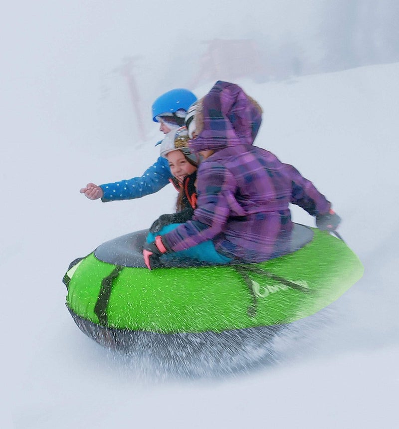 Bradley Snow Tubes: 42-Inch Heavy Duty Inflatable Sledding Tubes with or Without Padded Saucer Sled - Elevate Your Snow Fun! Best Sledding Adventure Tubes Blue - Image 5