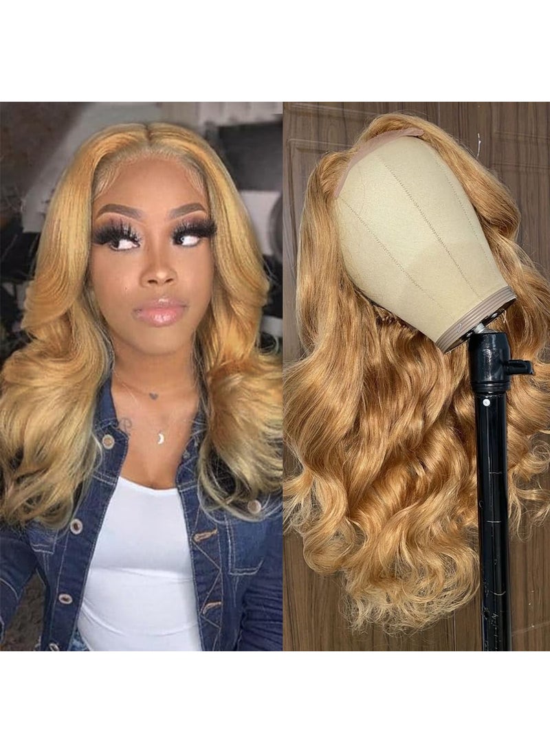 Ali Pearl Ali Pearl AliPearl Wig #27 Body Wave 5x5 HD Lace Front Closure Wigs Human Hair Honey Blonde Transparent Glueless Lace Front Wigs Human Hair Wigs For Black Woman 180% Density Hair (16 Inch) 