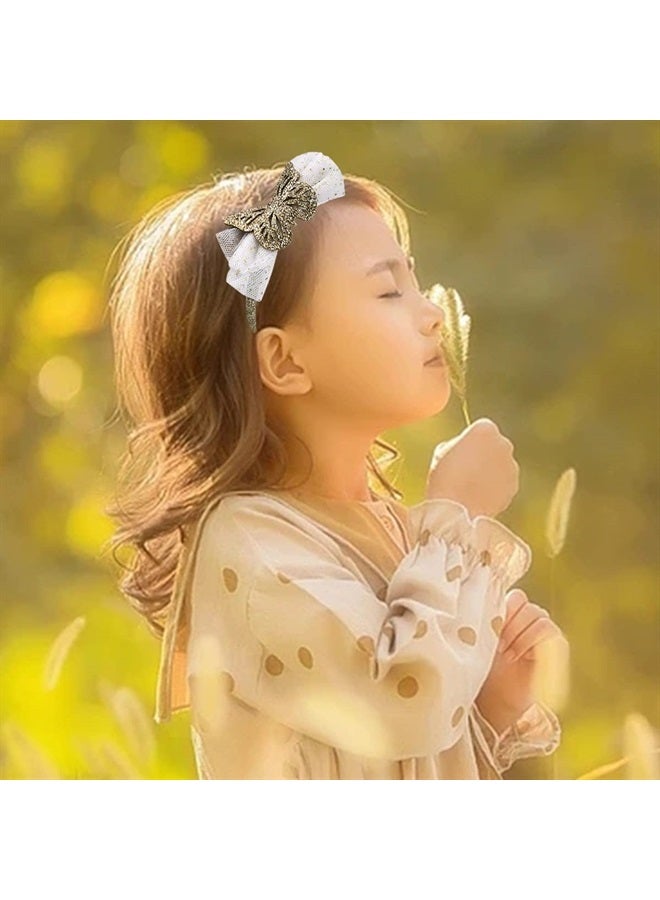 Totelux Gold Butterfly Headband Glitter Bow Hair Band Women Girls Hair Accessories for Birthday Party Favors Headdress Decoration Supplies Gift - Image 3