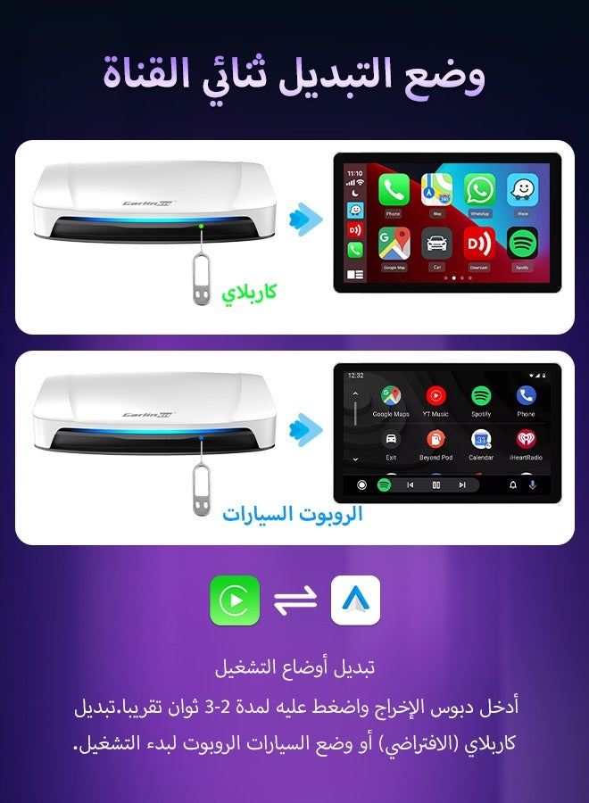 Carlinkit UHD CarPlay Android Auto HDMI Output Box Android 13 Snapdragon6225 8GB+128GB GPS YouTube Netflix IPTV FOTA System Upgrade - Image 4