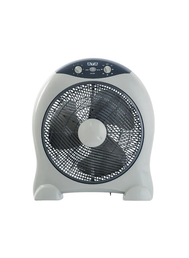 ATA 14-Inch Gray Box Fan Multi-Speed - Image 1