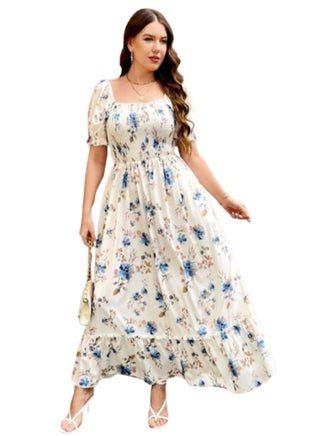Long floral print dress - Custom size - White - pzsku/Z1C12AE6C725A3DAA8487Z/45/1745383462/edd2b6a0-322f-40be-b535-548bf171d049