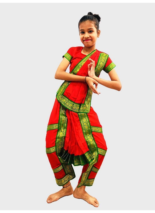 BookMyCostume BookMyCostume Bharatanatyam Indian Classical Dance Costume for Girls and Women 4-5 years 