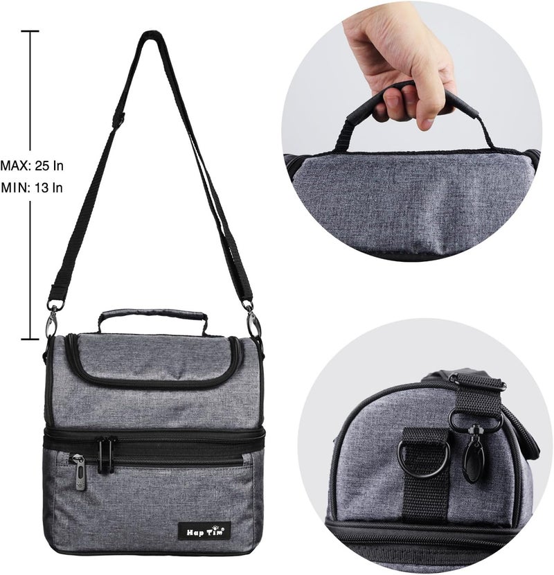 Hap Tim Lunch Box Insulated Lunch Bag Large Cooler Tote Bag for Adult,Men,Women, Double Deck Cooler for Office/Picnic (SA-16040-G) - Image 3