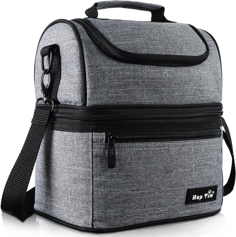 Hap Tim Lunch Box Insulated Lunch Bag Large Cooler Tote Bag for Adult,Men,Women, Double Deck Cooler for Office/Picnic (SA-16040-G) - Image 1