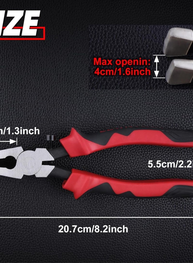 GGOOT Glass Running Pliers Curved Jaws with Rubber Tips for Glass Cutting, Key Fob Pliers Tool Glass Cutting Tools for Key Fob Hardware Install and Stained Glass Work Mosaics Breaking Tool  - Image 4