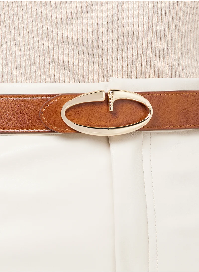 GUESS Logo Detailed None Allocated Hole  Belt