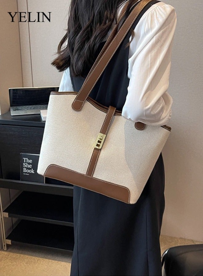 YELIN Women's Shoulder Tote Bag Handbag For Women Large Capacity Bucket Bag Fashionable Travel Messenger Shoulder Bag for Ladies Girls College Students - Image 3