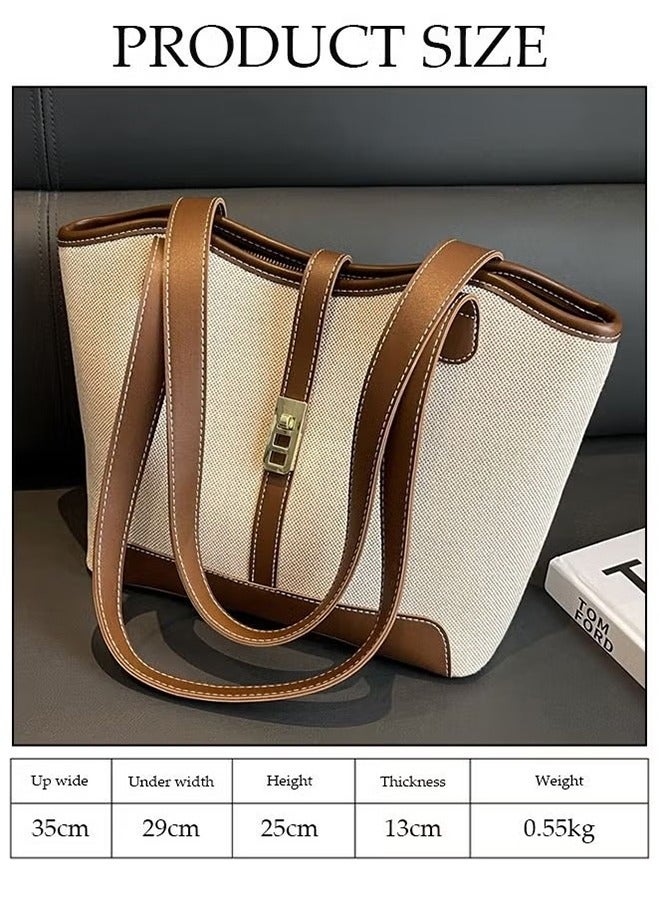 YELIN Women's Shoulder Tote Bag Handbag For Women Large Capacity Bucket Bag Fashionable Travel Messenger Shoulder Bag for Ladies Girls College Students - Image 5