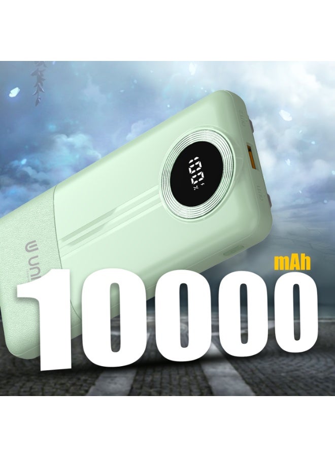 يونيكس باور بانك يونكس UX-1534 بسعة 10000mAh | شحن سريع PD 22.5W | كابلين مدمجين Type-C وLightning | شاشة LED رقمية | شاحن محمول - Image 2